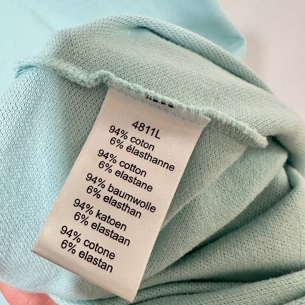 Lacoste Mesh Mini Pique Polo Dress Womens 40 / M Aqua Tennis Court Preppy Resort - Picture 6 of 8